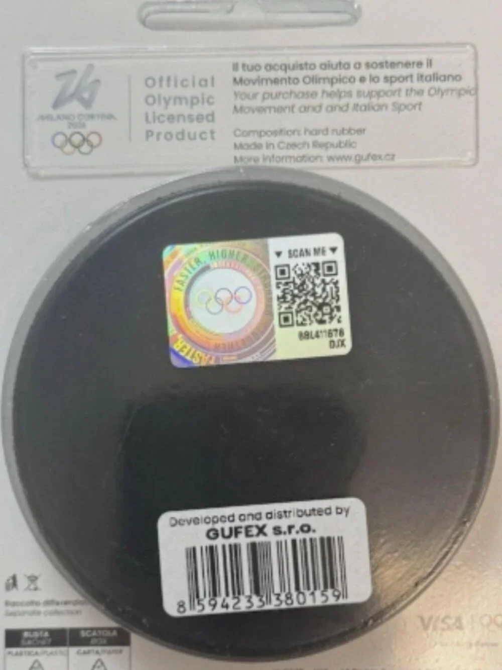 Milano Cortina 2026 Official Olympic Hockey Puck – Collector Piece – New